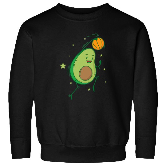 Funny Basketball Avocado playing Sweatshirts