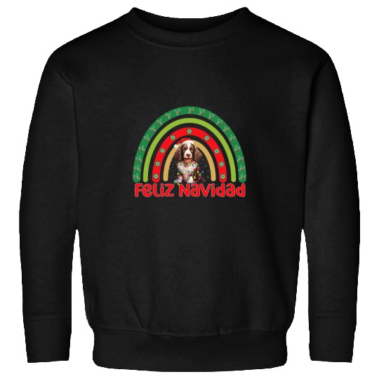 English Springer Spaniel Pet Dog Feliz Navidad Christmas Decorat Sweatshirts