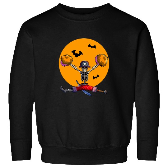 Cheerleading Skeletons Women Girls Pirate Cheer Halloween 27 Sweatshirts