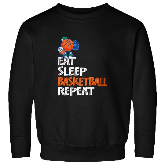 Funny Basketball Eat Sleep Basketball Repeat Gifts for Boys and Men Sweatshirts