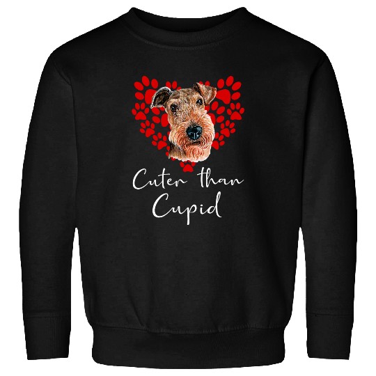 Airedale Terrier Pet Cuter Than Cupid Valentines Day 3 Dog Sweatshirts