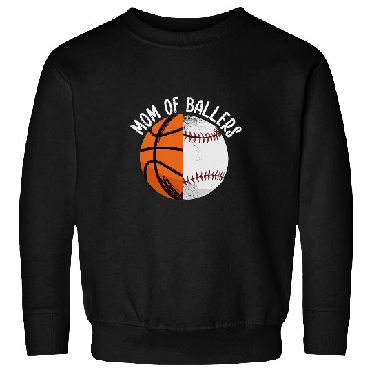 Sport Basketball Mom of Ballers Basketball Baseball Sweatshirts