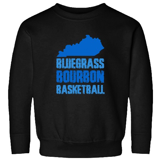 Funny Basketball Kentucky State Map Football Basketball Bluegrass Sweatshirts