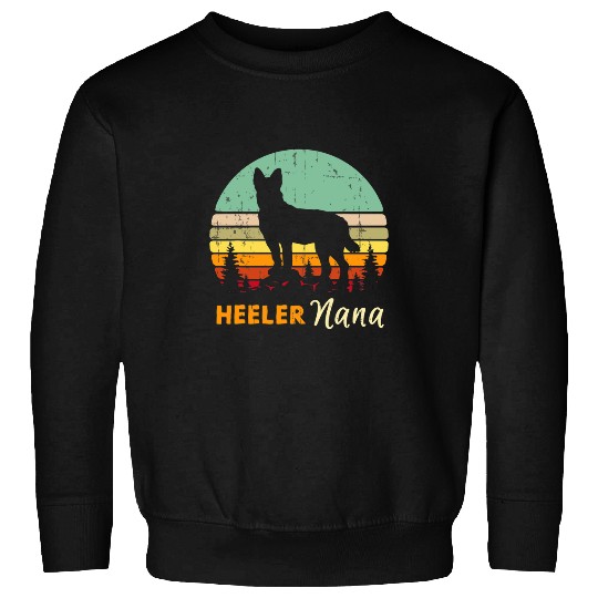 Australian Cattle Pet Retro Red Blue Heeler Nana Gift Australian Cattle Dog Lover Sweatshirts