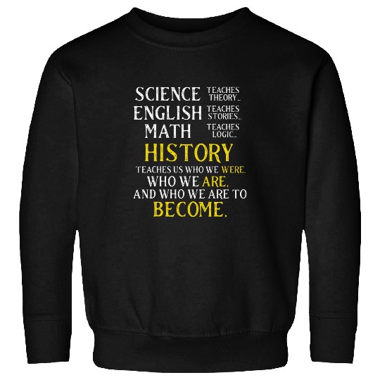 History Lover Gift for Student Professor History Buff Sweatshirts