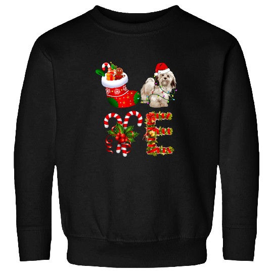 Havanese Pet Christmas Light Funny Dog Animal Lover Sweatshirts