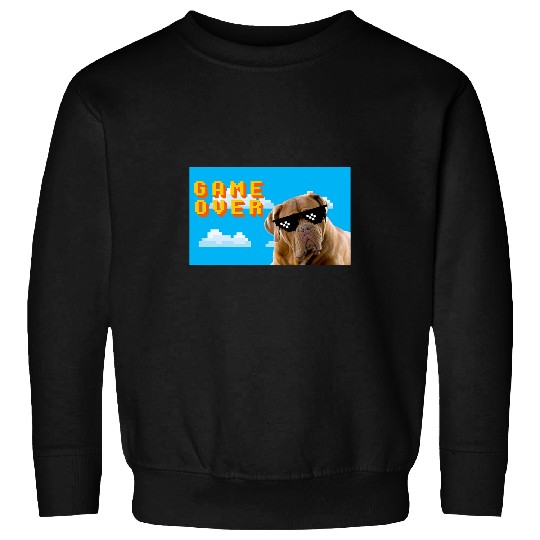 Bull Mastiff Pet 8Bit Game Over Sweatshirts