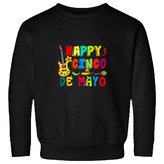 Funny Guitar Happy Cinco de Mayo Guitar Funny Mexican Fiesta Sombre Guitarist Sweatshirts