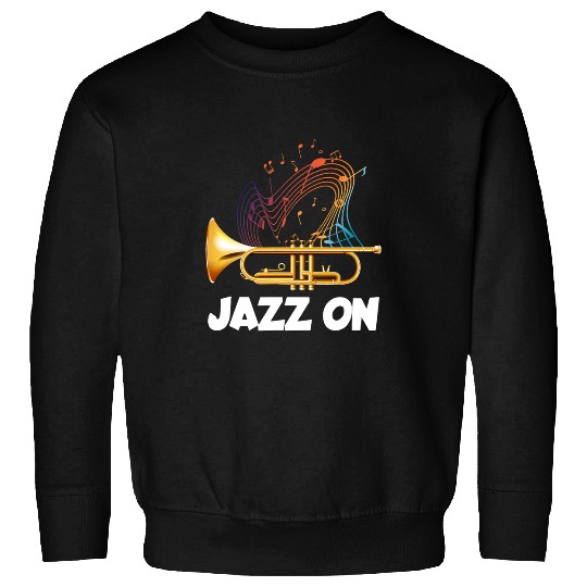 Funny Trumpet vintages Jazz On Trumpet Player Music Lovers Musician Sweatshirts