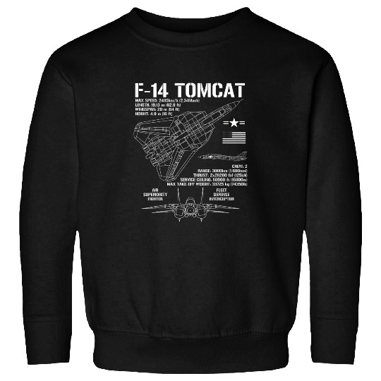 F14 Tomcat Fighter Jet Specs Military Airplane F14 Tomcat Sweatshirts