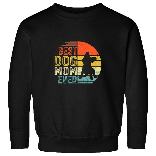 Boston Terrier Pet Womens Vintage Boston Terrier bests Dog Mom Ever Mothers Day Sweatshirts