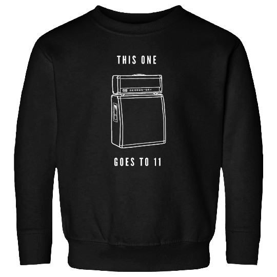 Funny Guitar Lover Guitarist Goes To 11 Guitar Amp Amplifier Rock Band Musician Joke Sweatshirts