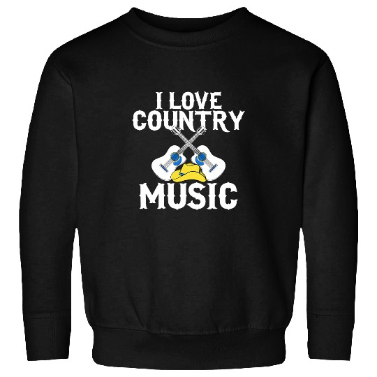 Funny Guitar Camping Camp Western I Love Country Music USA Line Dance CampFires Guitar Camper Sweatshirts