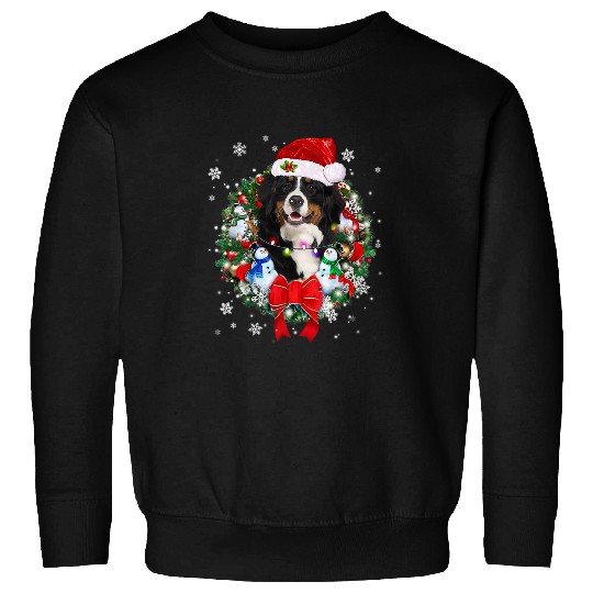 Bernese Mountain Pet Christmas Wreath Decoration xmass Pajamas Sweatshirts
