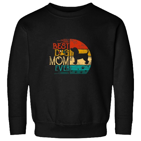 Beagle Pet Womens bests Dog Mom Ever Beagle Vintage Mothers Day Sweatshirts