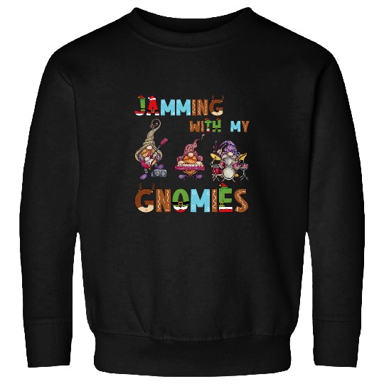 Funny Drummer Music gnomes Rockgroup Guitar Keyboard Drums Xmas Sweatshirts