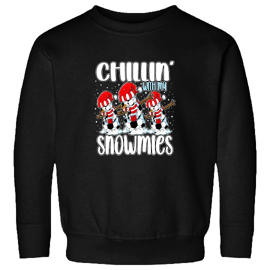 Sport Soccer Chillin With My Snowmies Funny Dabbings Soccer Snowman Sweatshirts