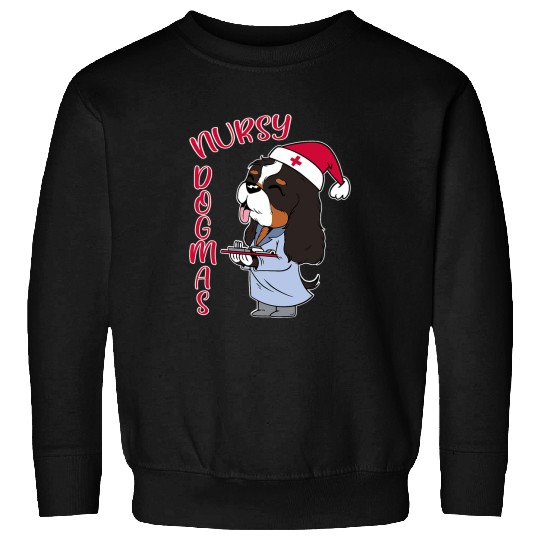 Cavalier Pet Merry Christmas Cavalier Spaniel Dog Groomer Sweatshirts