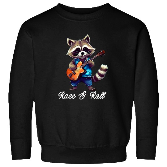 Funny Guitar Racc 2Roll Funny Raccoon music lover guitar Raccoon Sweatshirts