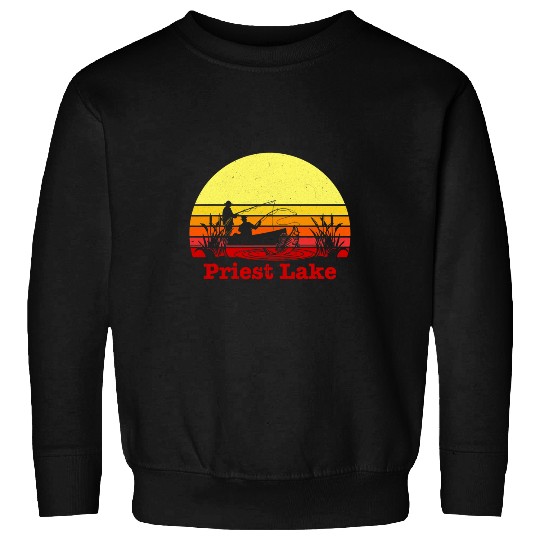 Priest Lake Idaho Fishing Design Sweatshirts