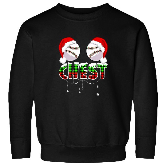 Sport Baseball Chest Baseball Softball Chestnuts Couples Funny Christmas Sweatshirts