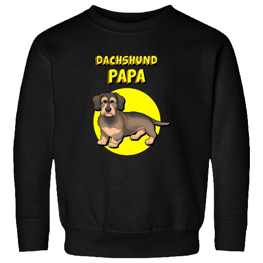 Dachshund Pet Papa Black Tan Wirehaired Dachshund Dog Father Sweatshirts