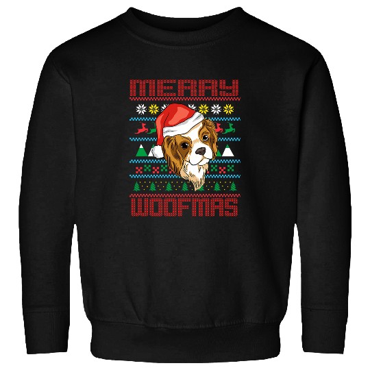 Cavalier Pet Merry Woofmas Cavalier King Charles Spaniel Christmas 1 Sweatshirts