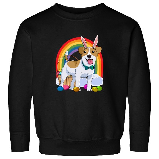 Jack Russell Pet Bunny Happy Easter Day puppy pet Sweatshirts