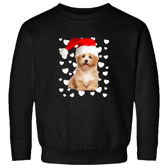 Havanese Pet Christmas Havanese Santa Hat Holidays Dog Mom Dad Xmas Sweatshirts