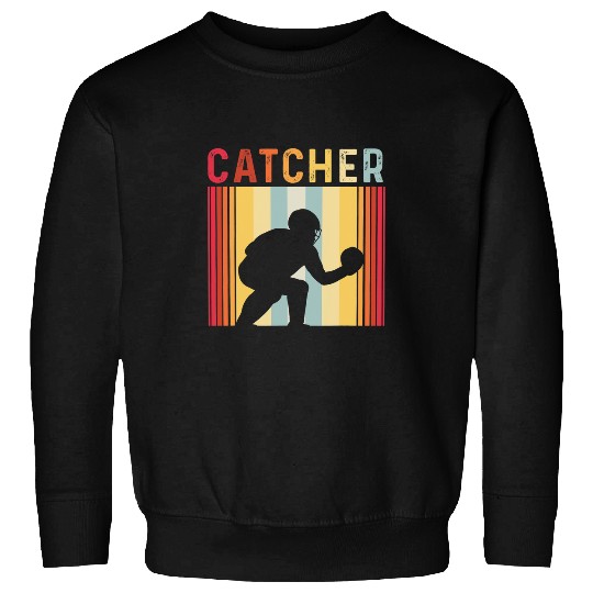 Sport Baseball Retro Vintage Softball Baseball Catcher Sweatshirts