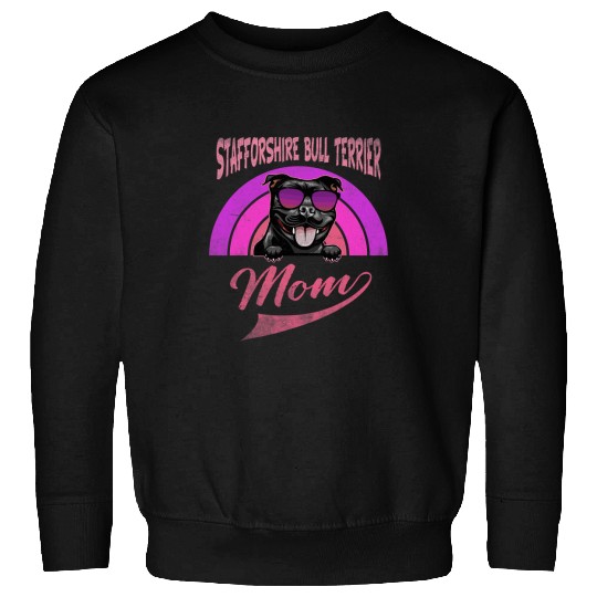 Bull Terrier Pet Vintage Stafforshire Bull Terrier Mom Mothers Day Sweatshirts