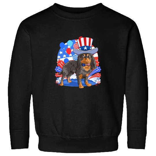 Cavalier King Charles Spaniel Pet Merica 4th of July Patriotic American Sweatshirts