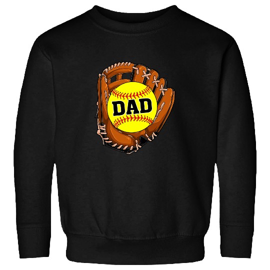 Sport Baseball Softball Dad Glove Baseball Funny Fathers Day 1 Sweatshirts