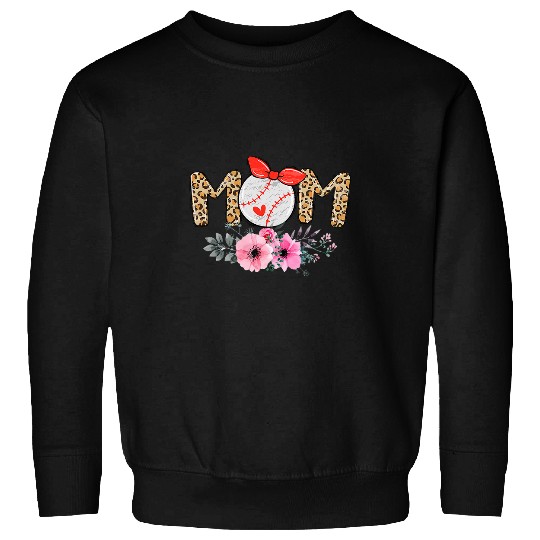 Sport Baseball mom baseball leopard bandana softball lover fun mors day Sweatshirts