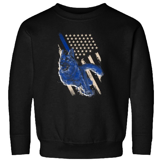 German Shepherd Pet Law Enforcement Police Dog German Shepherd US Flag Police 99 Sweatshirts