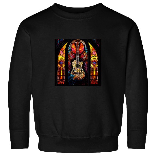 Funny Guitar Stained Glass Artist 2Funny Guitar Stained Glass Art 21 Sweatshirts