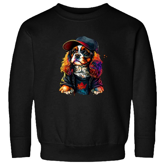 Cavalier Pet Funny Cavalier King Charles Spaniel Cute Rap Hip Hop RB 5 Sweatshirts