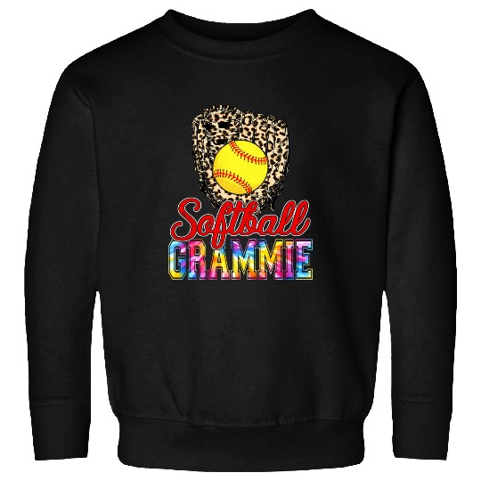 Sport Baseball Cute Tie Dye Softball Grammie Leopard Baseball Mothers Day Sweatshirts