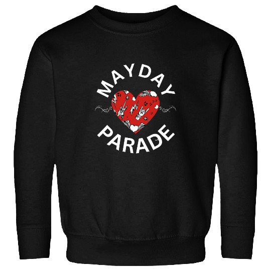 Funny Guitar May Day Parade Guitar Flying Hearts and Lightning Bolt Sweatshirts