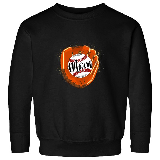 Sport Baseball Mom Glove Funny Mothers Day Cut Baseball Mom Sweatshirts