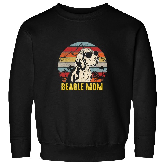 Beagle Pet Womens Vintage Beagle Mom Mothers Day Sweatshirts