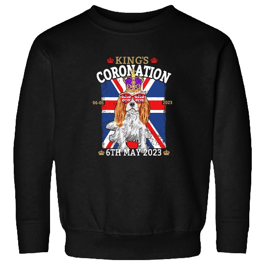 Cavalier Pet Kings Charles Coronation For Kids Union Jack 1 Sweatshirts