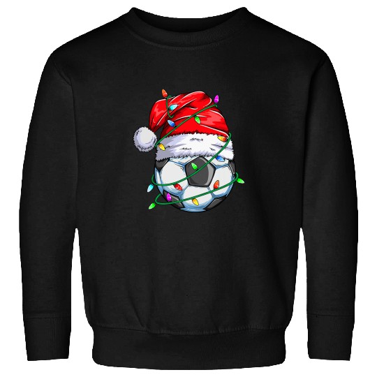Sport Soccer Christmas Soccer Ball Team Santa Sports xmass Men Boys Kids Sweatshirts