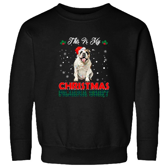 English Bulldog Pet This is My Christmas Pajama English Bulldog Dog Lovers 202 Sweatshirts