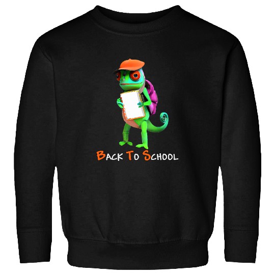 Sport Baseball Chameleon Lover Cute Baby Chameleon Backpack Baseball Cap Back To School Sweatshirts