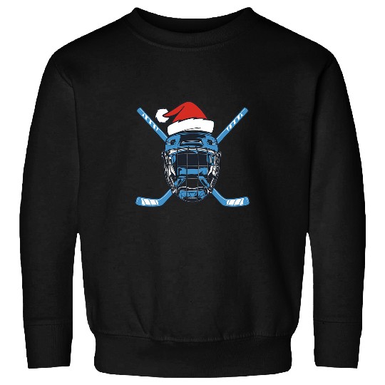Sport Hockey Santa Hat Hockey Sport Christmas Ice Sweatshirts