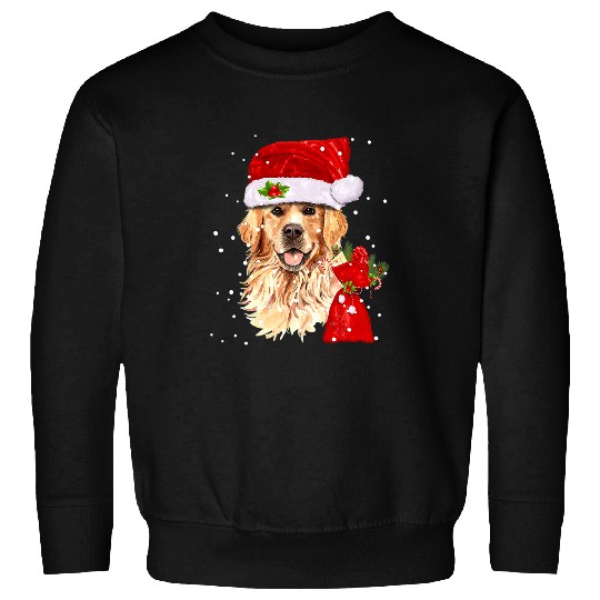 Golden Retriever Pet T Dog Christmas Light Holiday Party Sweatshirts