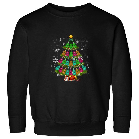 Funny Ukulele Music Uke Mele Kalikimaka Christmas Tree Songs Aloha 2 Sweatshirts