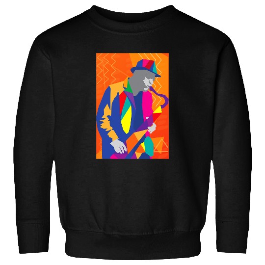Funny Saxophone Jazz Saxophone Player Colorful Abstract Musician Sweatshirts