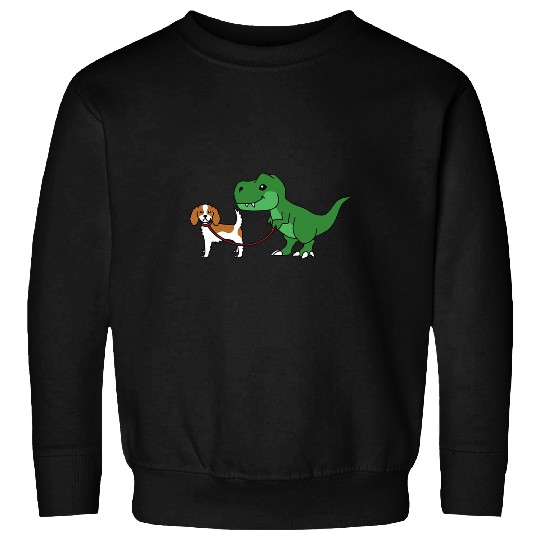 Cavalier Pet Dinosaur Dino TRex Cavalier King Charles Spaniel Sweatshirts